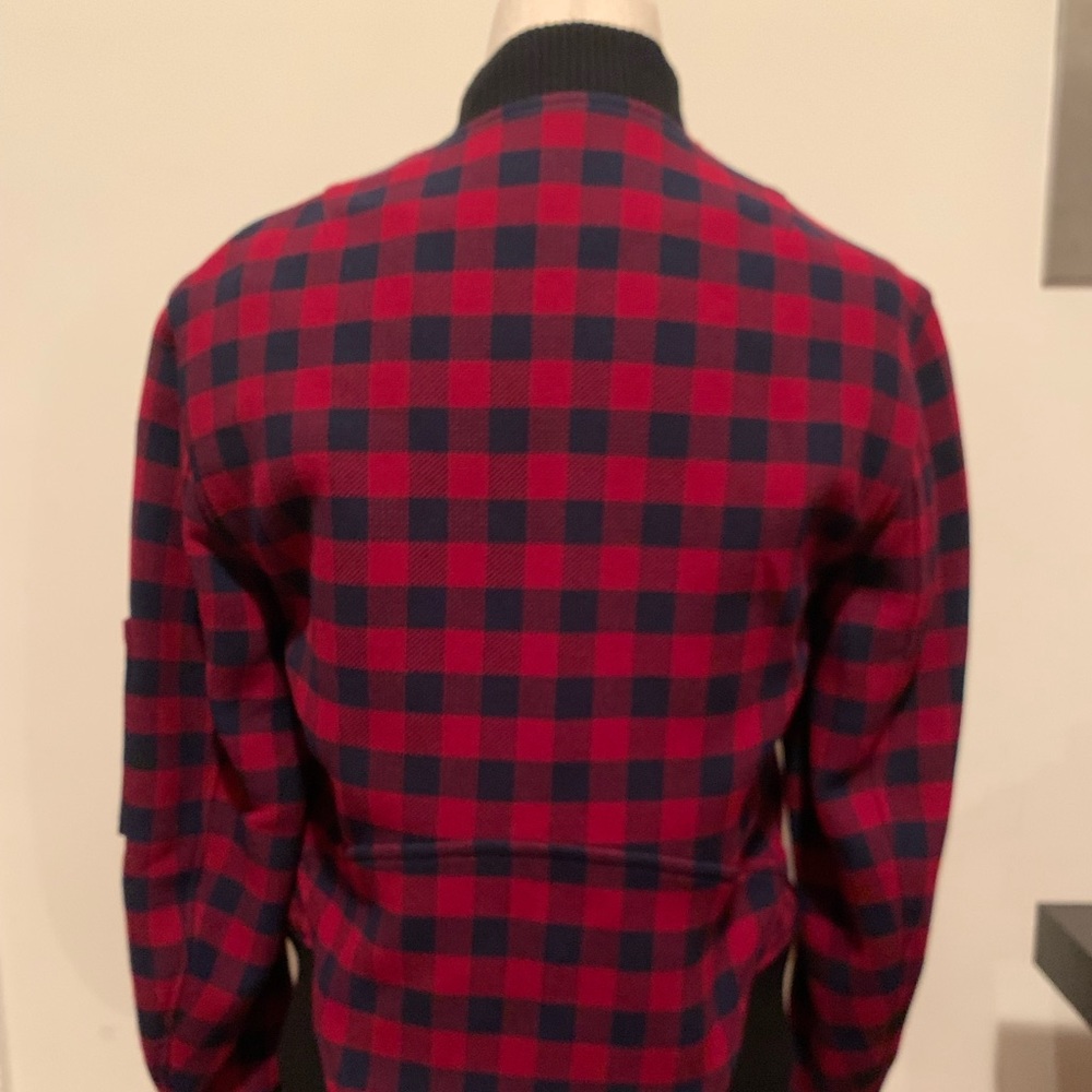 Andrew Gingham Wool Bomber Jacket In Multi Pattern - Picture 6 of 12